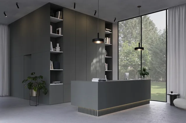 Mélaminé Unilin 18mm Weave moss grey - Biemar Bois-2