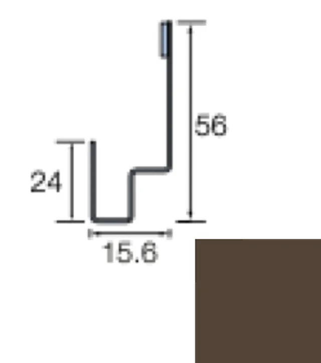 Profil linteau Siding Cedral C21 Brun noyer - Biemar Bois