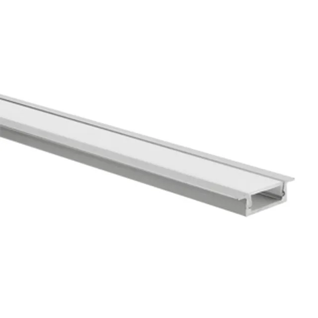 Profil luminaire LED à encastrer Paris 12/24V, 17,5 x 7, mmn aluminium, 3000 mm