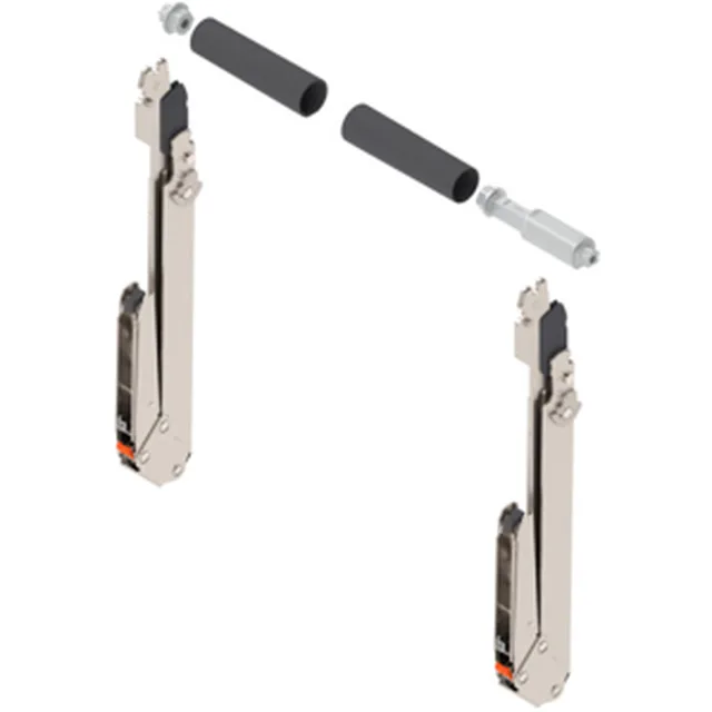 Set bras AVENTOS HL Top pour hauteur porte 390 - 540mm (2,00Kg - 12,25Kg) acier nickelé / paire