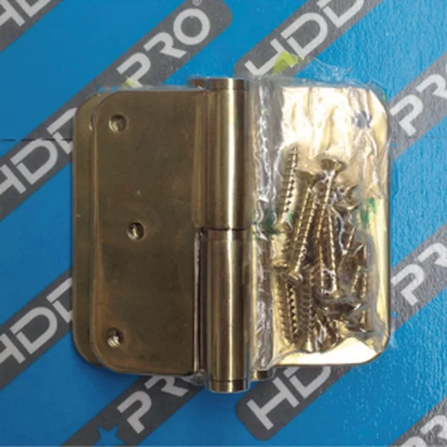 Paumelle skin HDD 80 x 80 x 2,5 mm laiton titane droite (3 pces + vis)