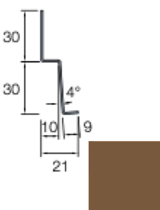 Profil départ Cedral Lap 3m C78 Brun cacao - Biemar Bois