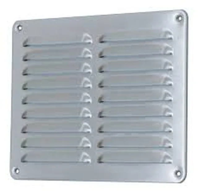 Grille bords arrondis 215x215 mm inox