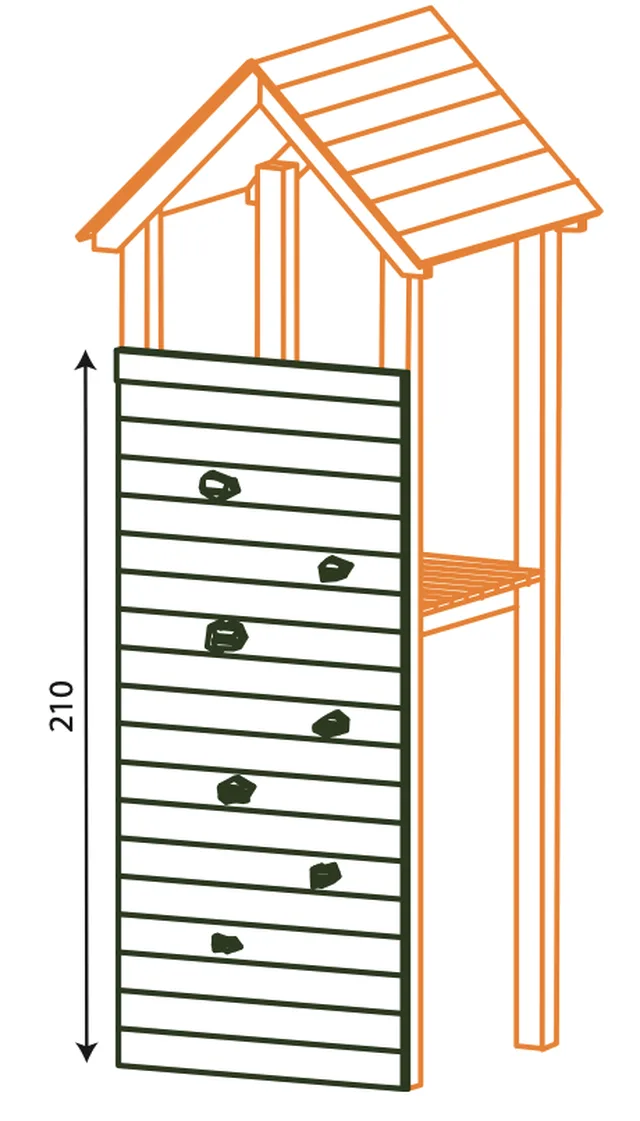 Mur d'escalade - Biemar Bois