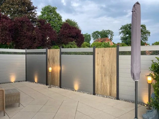 SYSTEM ALU PLUS Argenté, Kit Panneau 178 x 184 cm - Biemar Bois-1