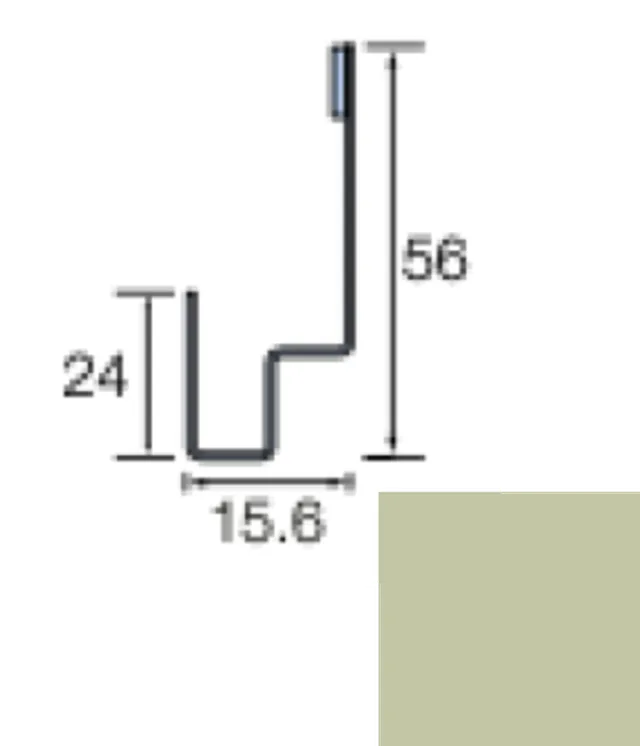 Profil linteau Siding Cedral C76 Vert thé - Biemar Bois