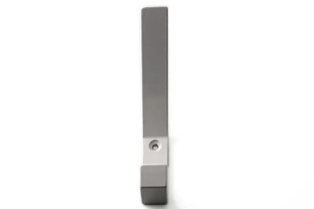 Porte-manteau simple 76x105mm aluminium blanc