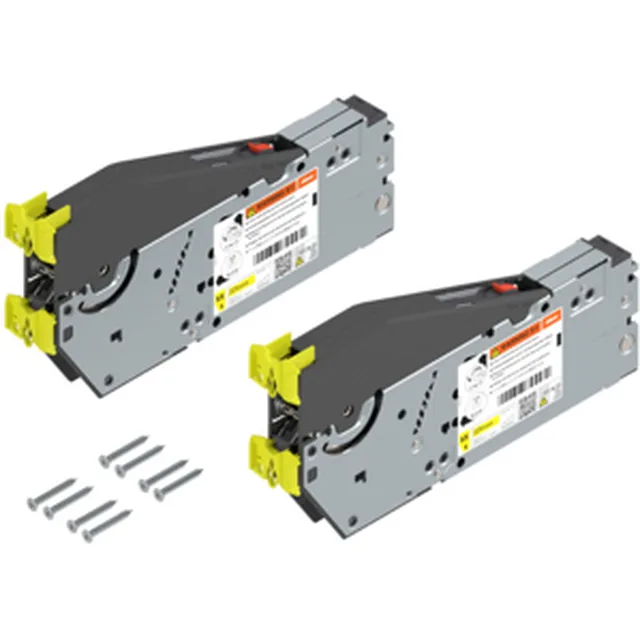 Réservoir de force AVENTOS HS Top pour hauteur de porte 350 - 450mm / 450 - 540mm(2,00 - 11,50Kg / 250 - 12,50Kg), fixation par vis agglo, avec pièce de positionnement / paire