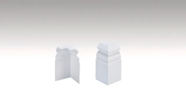 Angle extérieur conçu pour les plinthes 10 PK Blanc 2001