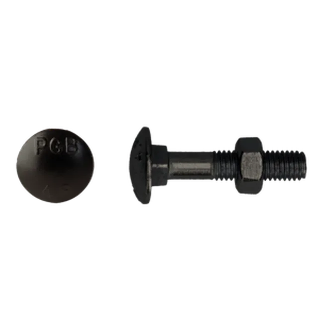 Boulon commerce avec ecrou M8x30 ,noir (emb:20 pces )