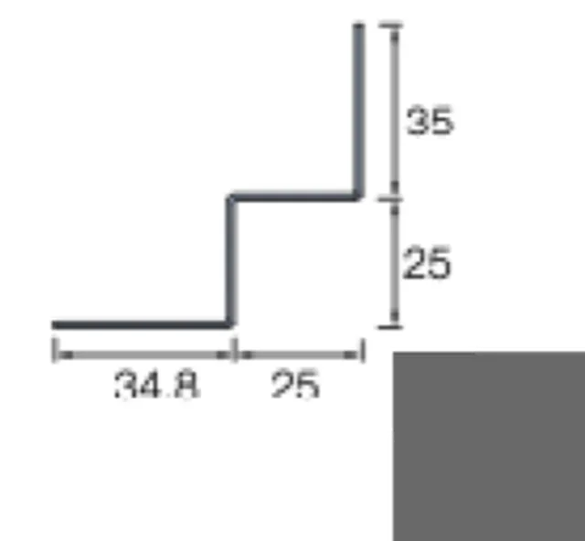 Angle int. Siding Cedral Lap 3m C54 Gris étain