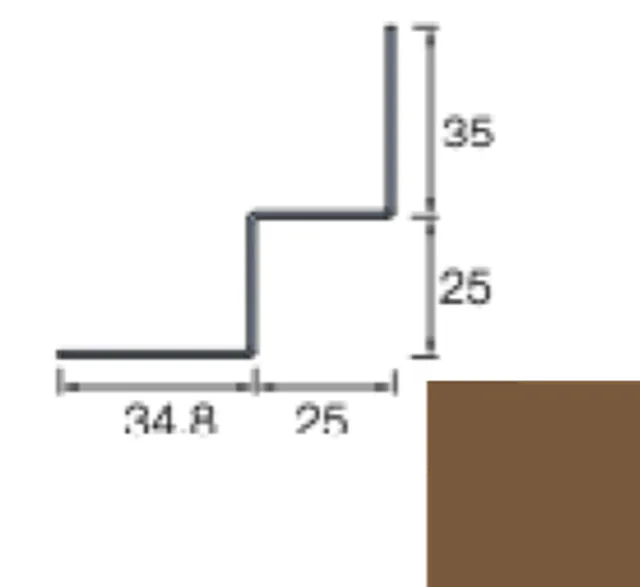 Angle int. Siding Cedral Lap 3m C78 Brun cacao