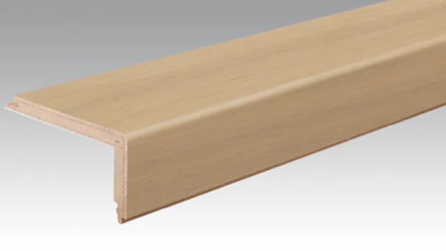 Parquet Profilé pour nez de marche L Chêne authentique aspect lessivé 9015 | brossé / 2150*108*60mm