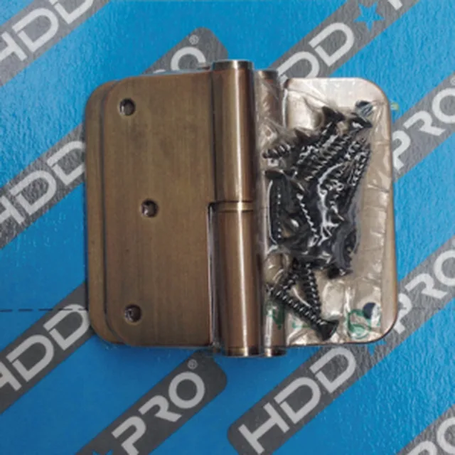 Paumelle skin HDD 80 x 80 x 2,5 mm bronze droite (3 pces + vis)