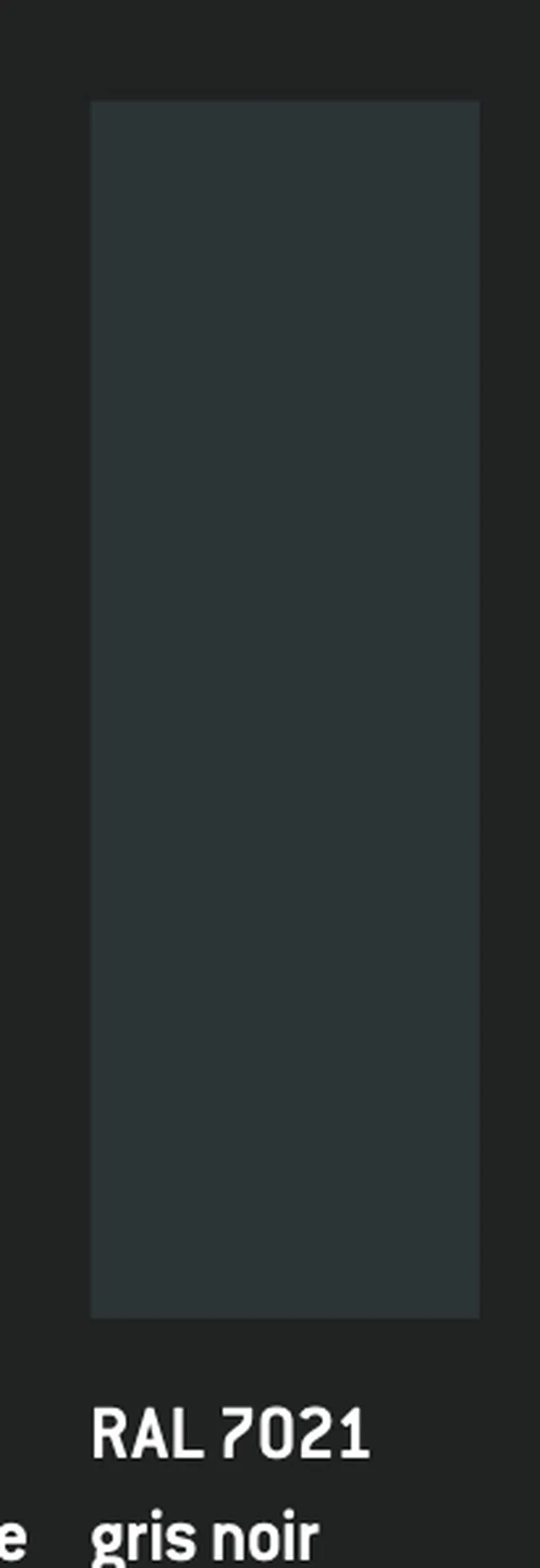 Equitone Coloura RAL 7021 Gris noir 8mm 310/125 bords rectifiés