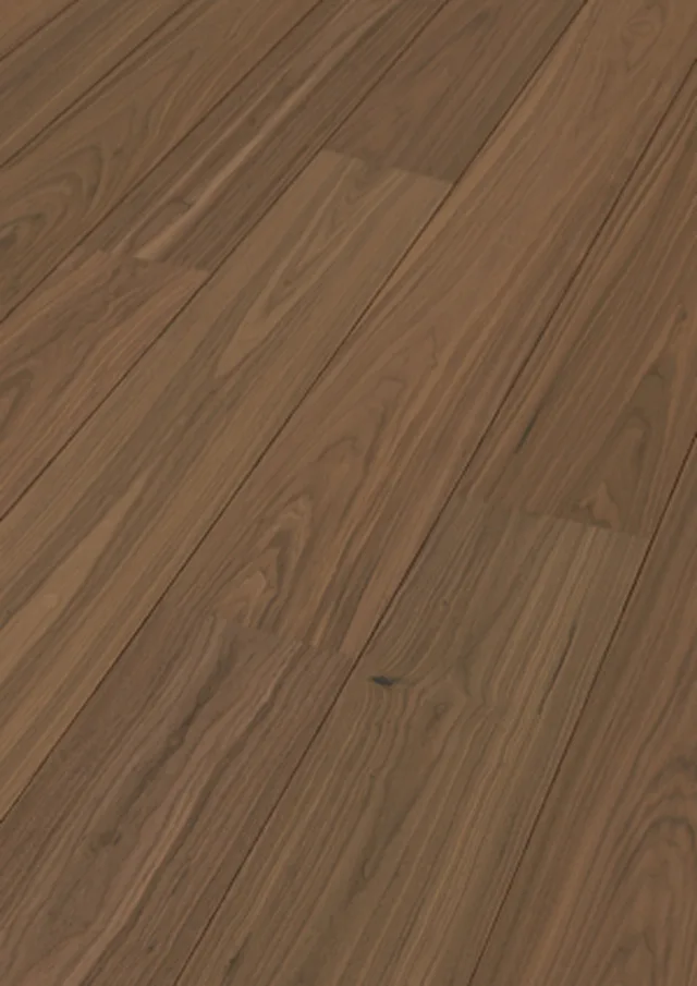 Sol en bois Lindura HD 400 - verni ultra mat Noyer d'Amérique animé 8912 - 2200*270*11mm (500214-2200270-08912)