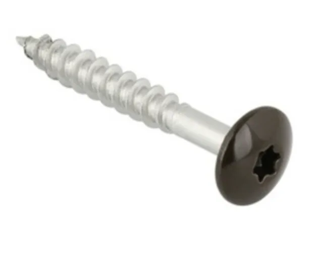 Vis Trespa inox A2 Torx 20 tête bombée (12 mm) noir mat 4,8x60 mm (RAL9005 - METEON A90.0.0) (Emb de 100 pces)