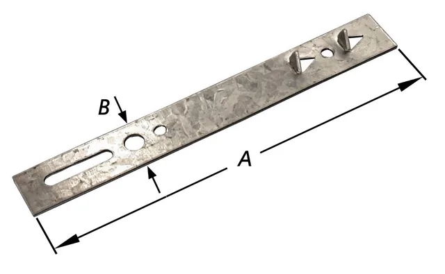 Pattes pour fixation châssis bois 1,25 x 20 x 140 mm (Emb de 100 pces) - Biemar Bois