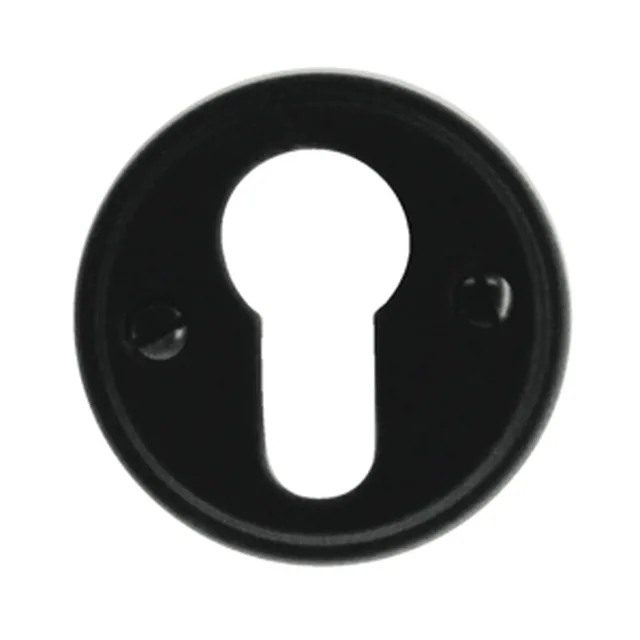 Entree cylindre rond retro 48mm plat noir