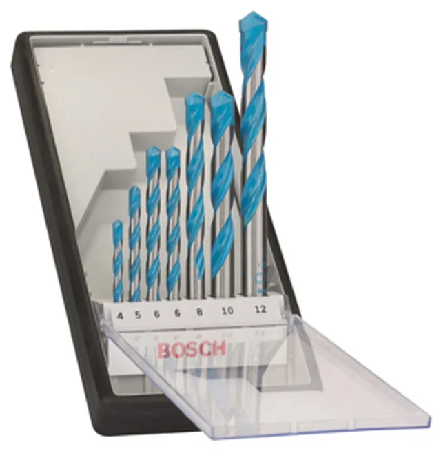 Set 7 pièces foret polyvalent Robust Line CYL-9 Multi Construction, 4, 5, 6, 6, 8, 10, 12 mm (Emb de 7 pces)