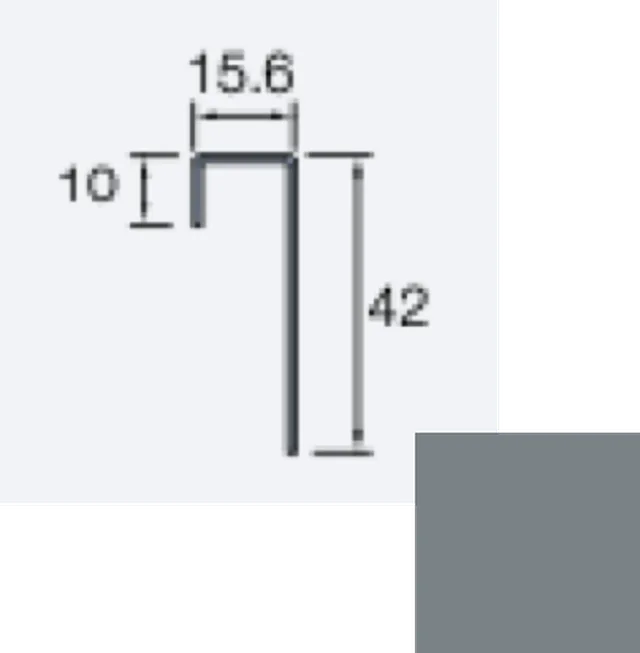 Anschlussprofil / Endprofil Sidings Click 3m -015 dunkelgrau