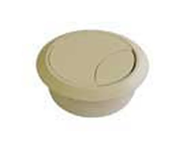 Passe câble beige en PVC avec obturateur mobile à coller forage diamètre 60 mm