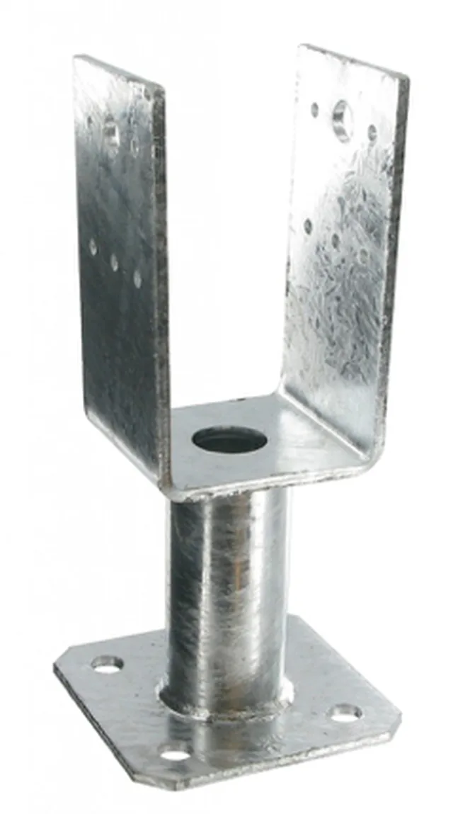 Pied de poteau type U platine larg 90 /pce