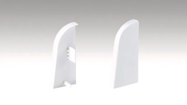 Embout gauche/droit conçu pour les plinthes 2 PK Blanc 2001
