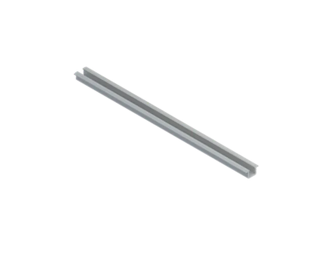 Submarine rail de roulement simple , alu argenté anodisé, 2500mm