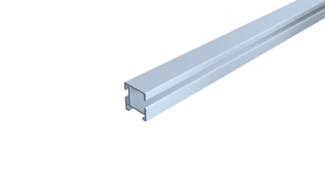 Submarine Shelf rail de roulement pour portes de 18mm, alu argenté anodisé, 2500mm