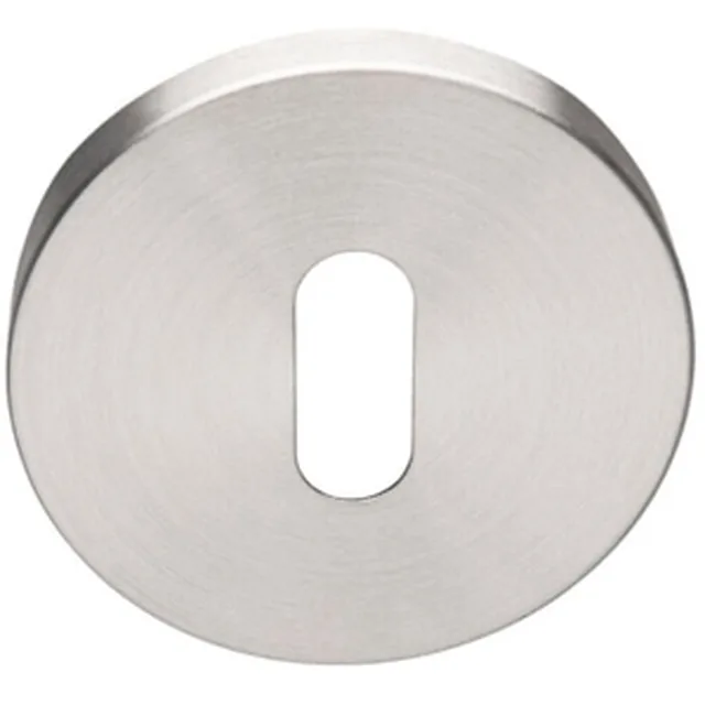 Rosace de clé ronde BB 8mm, finition inox /paire