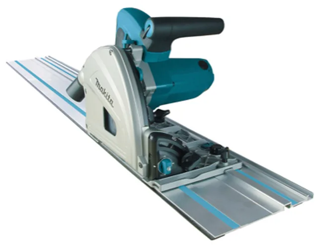 Tauchsäge 1300W 165mm kabelgebunden (2 Schienen 140cm + Verbindung + 2 Klingen im Makpac) - 4 Pakete