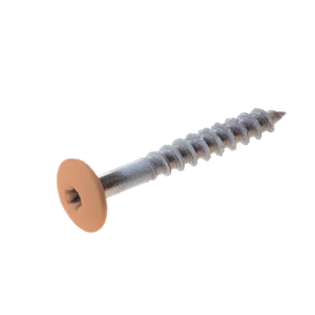 Vis Trespa inox A2 TX20 tête bombée (12 mm) 4,8x38 mm METEON UNI A0823 Salmon (Emb de 100 pces)