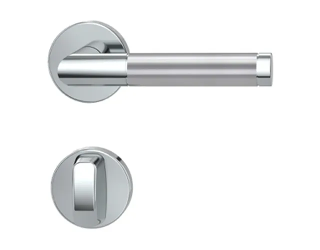 Garniture Loredana WC inox poli/mat rosaces EN 1906 KL. 3