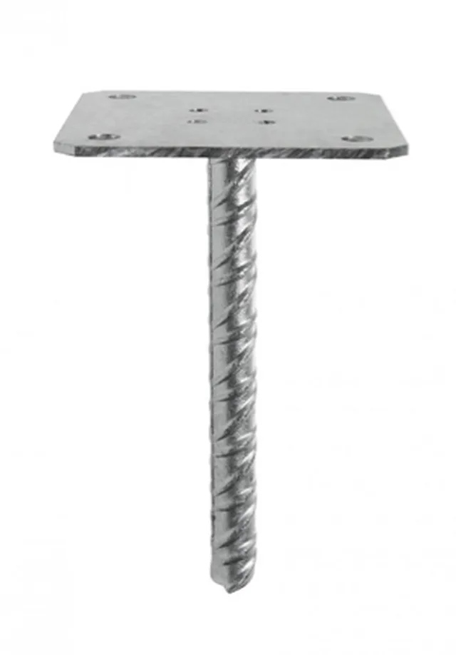 Pied de poteau simple platine 90/90 /pce