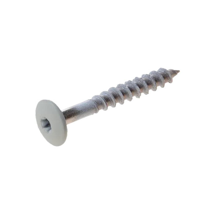 Vis Trespa inox A2 TX20 tête bombée (12 mm) 4,8x38 mm METEON UNI A03.4.0 SilverGrey (Emb de 100 pces)