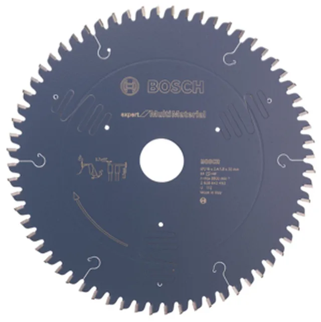 Lame de Scie Circulaire Expert pour Multi Material, 216 x 30 x 2,4 mm, 64D