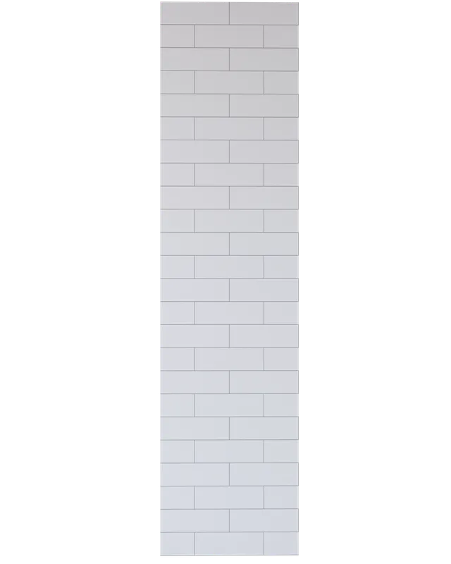 PANEL-X ELITE TILE Metro Brick Blanc Neige Brillant 2400x620