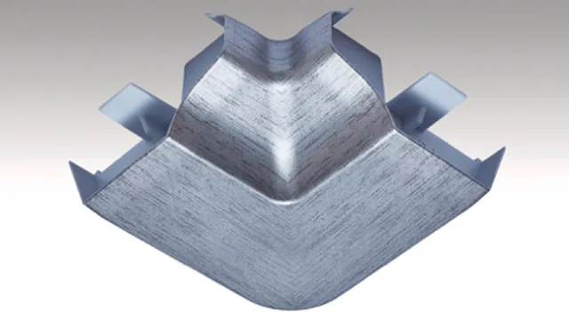 Angle intérieur conçu pour moulure de finition pour plafonds Aspect acier inoxidable 2002