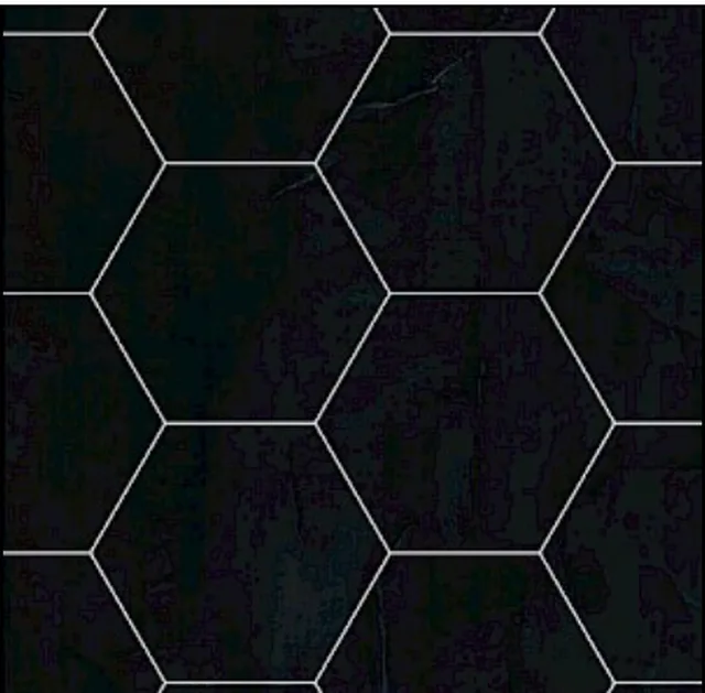 PANEL-X ELITE TILE Velours Noir Satin Hexagone klik - Biemar Bois