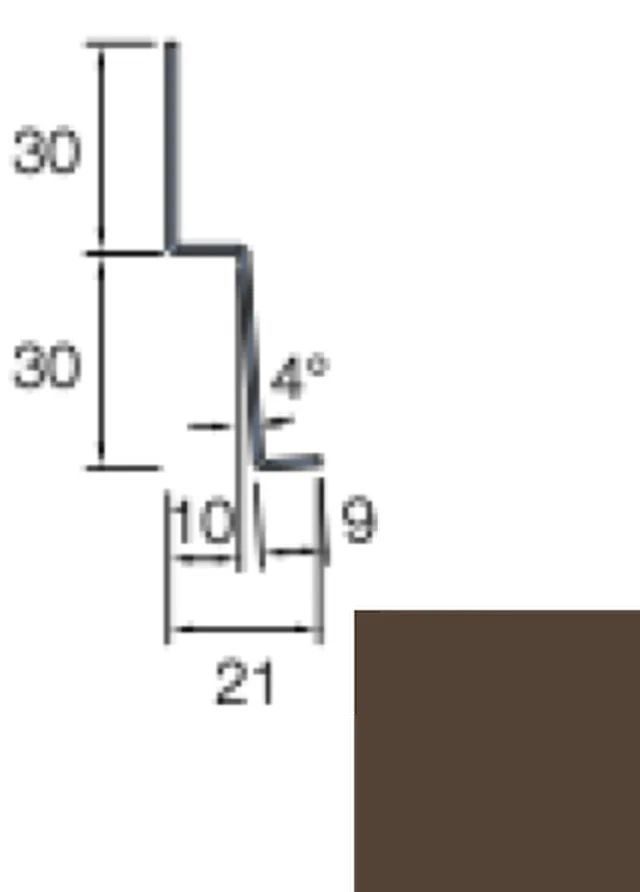 Profil départ Cedral C21 Brun noyer - Biemar Bois