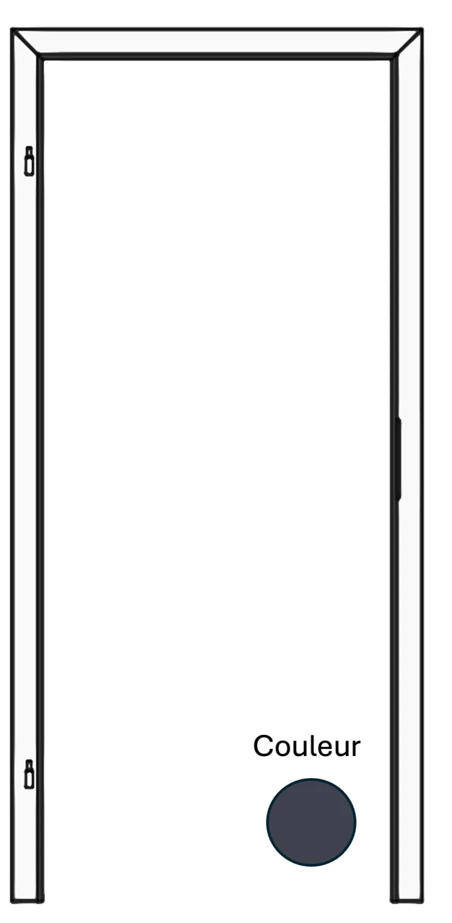Huisserie CPL Anthracite Ch Plat 824x2017 mm - Biemar Bois