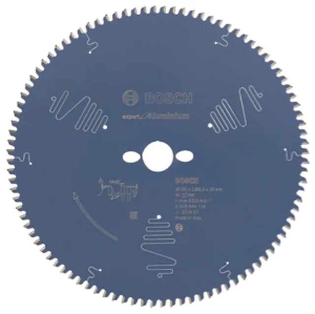 Lame de Scie Circulaire Expert pour Aluminium, 300 x 30 x 2,8 mm, 96D