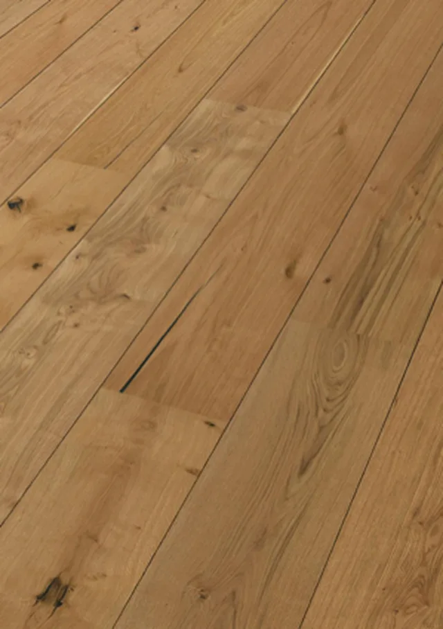 Sol en bois Lindura HD 400 | verni ultra mat Chêne authentique 8915 | brossé - 2200x 205mm