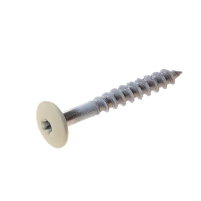 Vis Trespa inox A2 TX20 tête bombée (12 mm) 4,8x38 mm METEON UNI A0511 StoneBeige (Emb de 100 pces)