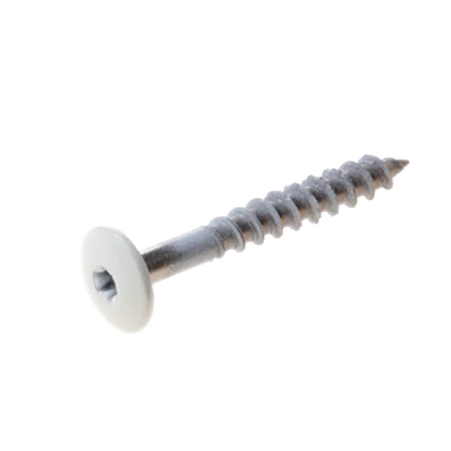 Vis Trespa inox A2 TX20 tête bombée (12 mm) 4,8x38 mm METEON UNI A0500 PureWhite (Emb de 100 pces)