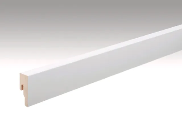 Plinthe /  Profilé 8 PK Blanc uni brillant FD / 2380*50*18mm