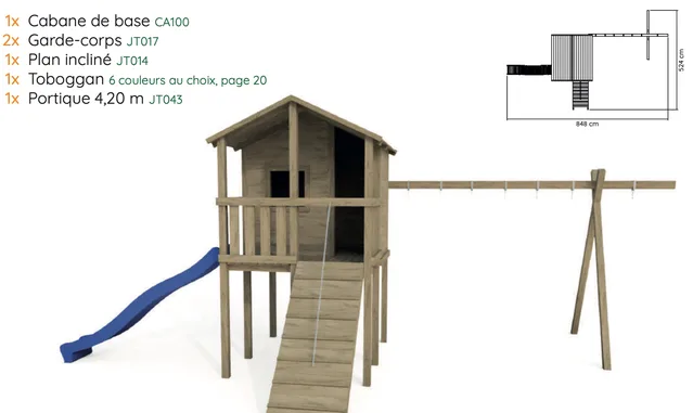 Cabane-portique JT043 - Biemar Bois