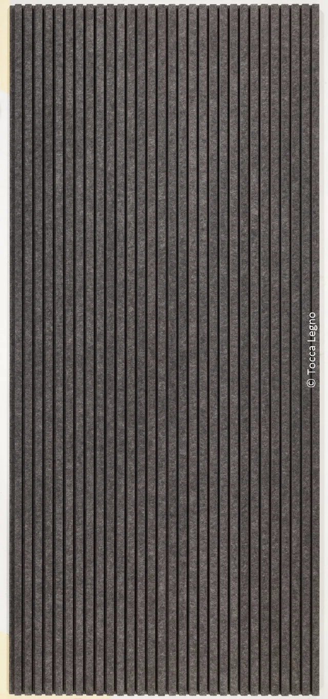 Tocca legno - Line Panels Gris foncé PET - détail texture