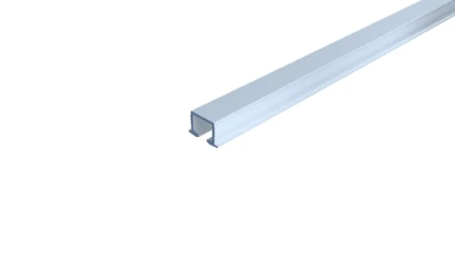 Flagship 5 W rail de roulement simple, alu argenté anodisé, 2500mm